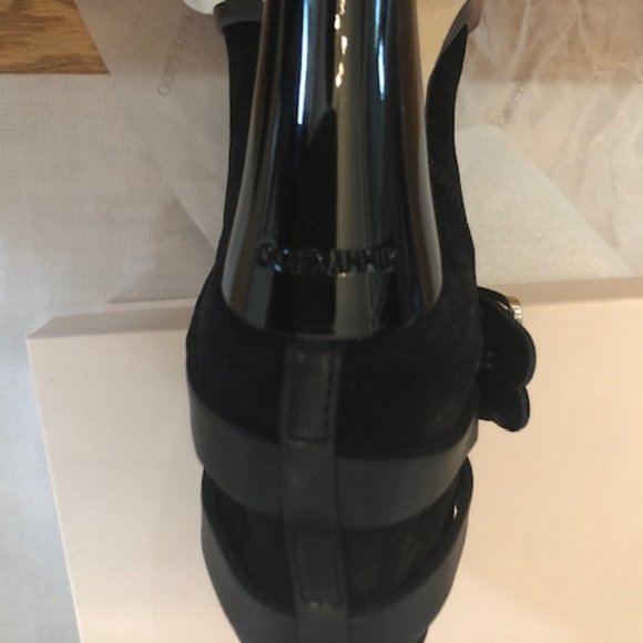 Jimmy Choo Suede/Nappa Black ankle boots **FIRM** - Picture 9 of 11